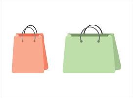 Shopping bag icon in flat style. Package illustration on isolated background. Purchase sign business concept. vector