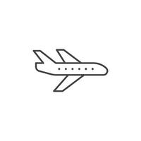 Airplane icon in flat style. Plane illustration on isolated background. Transport sign business concept. vector