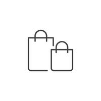 Shopping bag icon in flat style. Package illustration on isolated background. Purchase sign business concept. vector