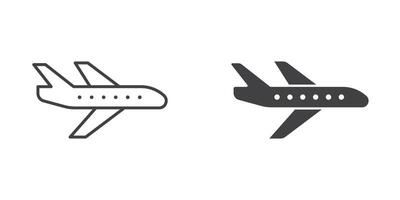 avión icono en plano estilo. avión ilustración en aislado antecedentes. transporte firmar negocio concepto. vector