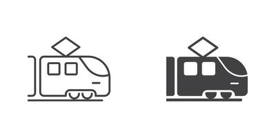 Metro train icon in flat style. Subway illustration on isolated background. Transport sign business concept. vector