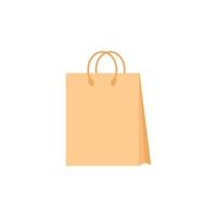 Shopping bag icon in flat style. Package illustration on isolated background. Purchase sign business concept. vector