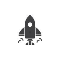 Rocket icon in flat style. Space ship illustration on isolated background. Transport sign business concept. vector