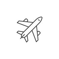 Airplane icon in flat style. Plane illustration on isolated background. Transport sign business concept. vector