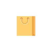 Shopping bag icon in flat style. Package illustration on isolated background. Purchase sign business concept. vector