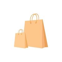 Shopping bag icon in flat style. Package illustration on isolated background. Purchase sign business concept. vector