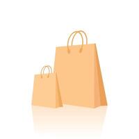 Shopping bag icon in flat style. Package illustration on isolated background. Purchase sign business concept. vector