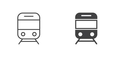 metro tren icono en plano estilo. subterraneo ilustración en aislado antecedentes. transporte firmar negocio concepto. vector