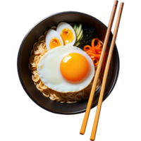 Ramen On Bowl With Egg png