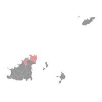 Vale parishes map, administrative division of Guernsey. illustration. vector