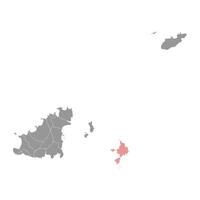 Sark map, part of the Bailiwick of Guernsey. illustration. vector