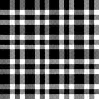 Plaid check pattern in black and white. Seamless fabric texture. Tartan textile print. vector