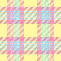 Check fabric texture of seamless background with a plaid pattern tartan textile. vector