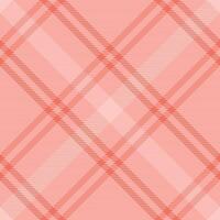 Proud textile tartan, decor background pattern seamless. Victorian fabric texture plaid check in red and light colors. vector