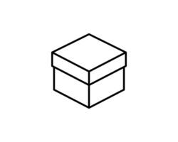 Delivery packaging icon. Cargo cardboard box icons. Carton package sign from line geometric shapes. vector