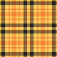 Plaid seamless pattern in orange. Check fabric texture. textile print. vector