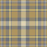 Plaid check pattern. Seamless fabric texture. Tartan textile print. vector