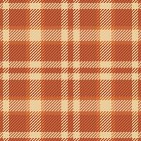 Show tartan plaid fabric, illustration check seamless. Book textile texture background pattern in orange and light colors. vector