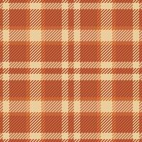 Show tartan plaid fabric, illustration check seamless. Book textile texture background pattern in orange and light colors. vector