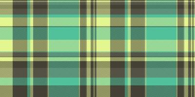 October seamless textile fabric, checks tartan pattern. Harmony texture background check plaid in dark and mint colors. vector