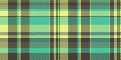 October seamless textile fabric, checks tartan pattern. Harmony texture background check plaid in dark and mint colors. vector