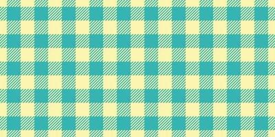 Famous background seamless tartan, velvet fabric pattern texture. Identity textile check plaid in yellow and teal colors. vector