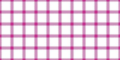 Vichy background textile tartan, panel fabric texture . Pillow plaid check seamless pattern in pink and white colors. vector