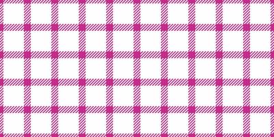 Vichy background textile tartan, panel fabric texture . Pillow plaid check seamless pattern in pink and white colors. vector