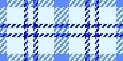 Bag plaid fabric tartan, deep seamless textile background. Christmas ornament texture pattern check in blue and light colors. vector