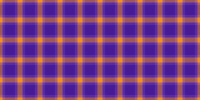 Best background tartan check, british pattern seamless plaid. Horizon fabric textile texture in violet and orange colors. vector