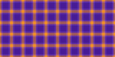 Best background tartan check, british pattern seamless plaid. Horizon fabric textile texture in violet and orange colors. vector