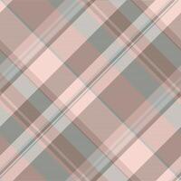 Everyday textile background seamless, delicate texture tartan check. Horizon pattern plaid fabric in pastel and light colors. vector