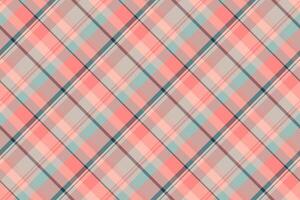 Manufacture tartan textile fabric, english pattern seamless check. Scottish texture background plaid in light and red colors. vector