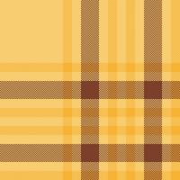 Plaid check pattern in orange and red colors. Seamless fabric texture. Tartan textile print. vector