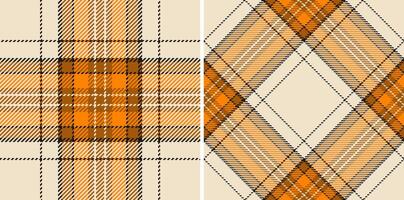 tartan textile of plaid background texture with a seamless check fabric pattern. vector