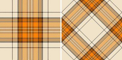 tartan textile of plaid background texture with a seamless check fabric pattern. vector