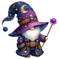 mystique sorcier gnome illustration. png