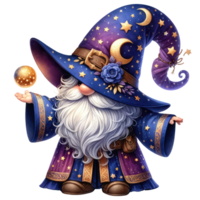 mystique sorcier gnome illustration. png