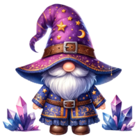 mystisk trollkarl gnome illustration. png