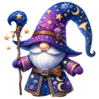 Mystical Wizard Gnome llustration. png