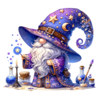 Mystical Wizard Gnome llustration. png