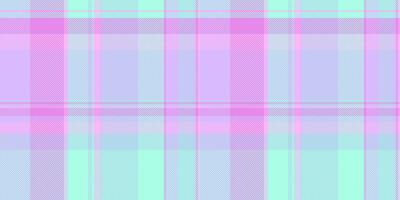 Fiber plaid check pattern, suit background seamless. Simple textile tartan texture fabric in light and teal colors. vector