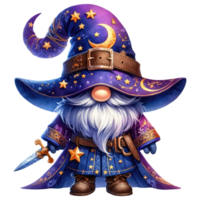 mystisk trollkarl gnome illustration. png