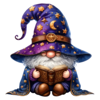 mystisk trollkarl gnome illustration. png