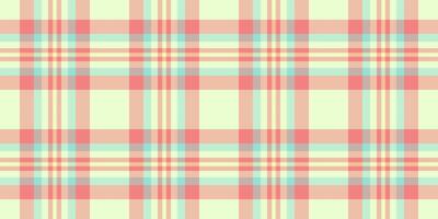 Graceful background plaid, fibre tartan texture fabric. Poncho check textile pattern seamless in light and light coral colors. vector