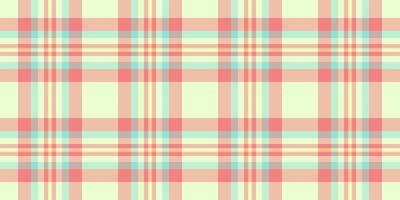 Graceful background plaid, fibre tartan texture fabric. Poncho check textile pattern seamless in light and light coral colors. vector