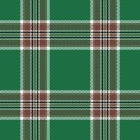 Plaid seamless pattern in green. Check fabric texture. textile print. vector