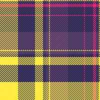 Poster background texture , duvet cover tartan pattern textile. Knot seamless plaid check fabric in yellow and indigo colors. vector