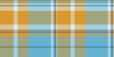 Minimalist tartan background textile, glamor texture check. Domestic seamless fabric plaid pattern in pastel and cyan colors. vector
