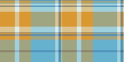 Minimalist tartan background textile, glamor texture check. Domestic seamless fabric plaid pattern in pastel and cyan colors. vector